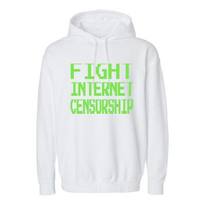 Defend The First Adt Fight Internet Censorship Meme Cool Gift Garment-Dyed Fleece Hoodie