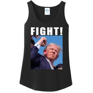 Donald Trump Fight! Trump Shot Trump Rally 7 13 2024 Ladies Essential Tank