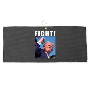 Donald Trump Fight! Trump Shot Trump Rally 7 13 2024 Large Microfiber Waffle Golf Towel