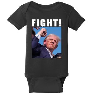 Donald Trump Fight! Trump Shot Trump Rally 7 13 2024 Baby Bodysuit