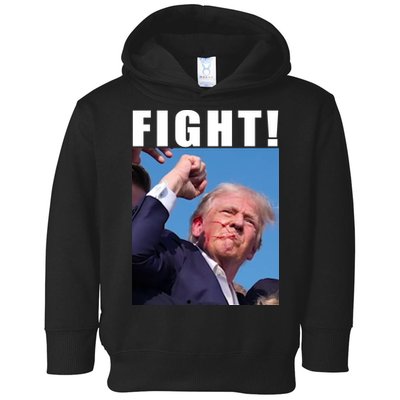 Donald Trump Fight! Trump Shot Trump Rally 7 13 2024 Toddler Hoodie