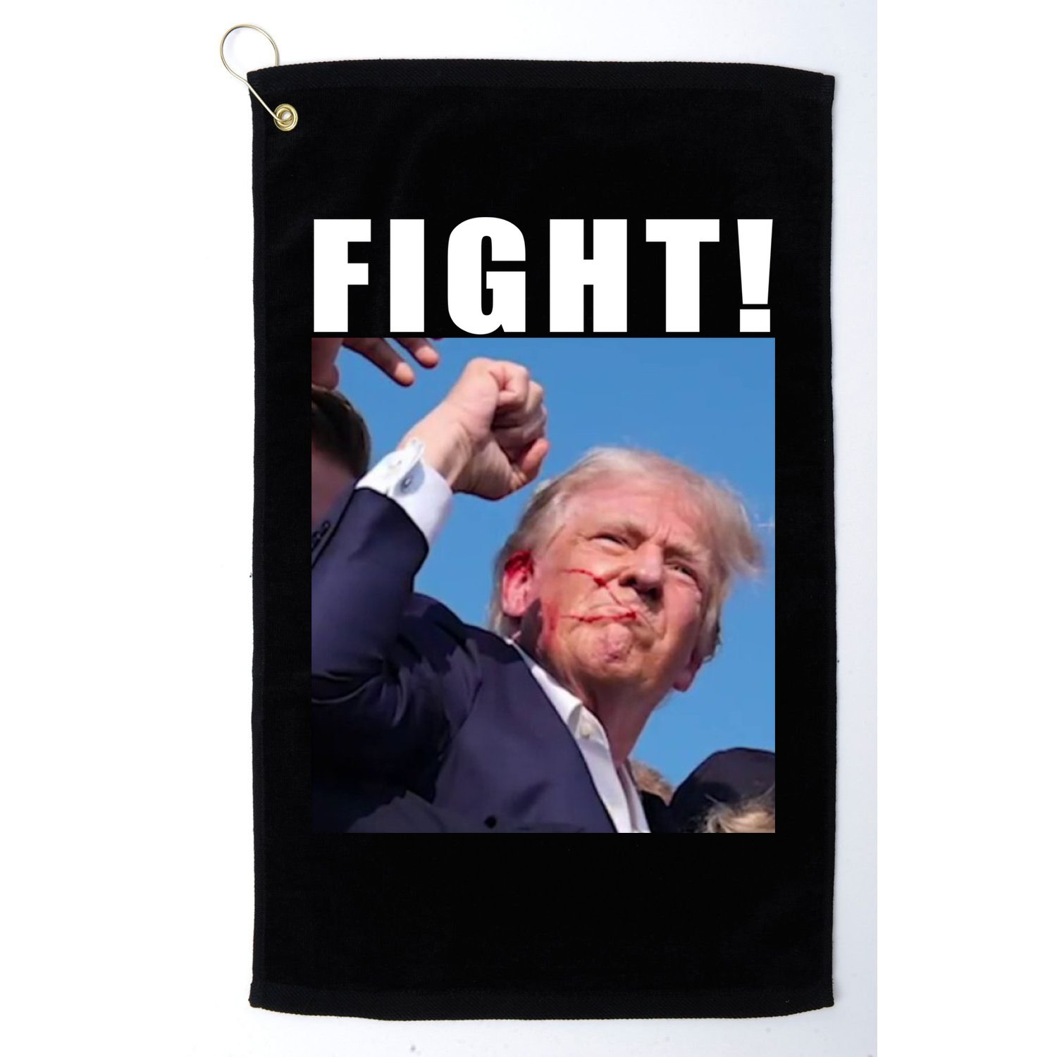 Donald Trump Fight! Trump Shot Trump Rally 7 13 2024 Golf Towel