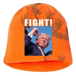 Donald Trump Fight! Trump Shot Trump Rally 7 13 2024 Kati - Camo Knit Beanie