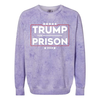 Donald Trump For Prison 2024 Trump In Jail Funny Prison Go Straight To Jail Colorblast Crewneck Sweatshirt