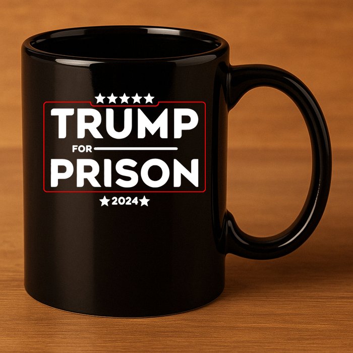 Donald Trump For Prison 2024 Trump In Jail Funny Prison Go Straight To Jail 11oz C Handle Ceramic Mug