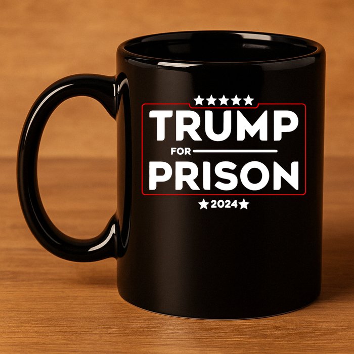 Donald Trump For Prison 2024 Trump In Jail Funny Prison Go Straight To Jail 11oz C Handle Ceramic Mug