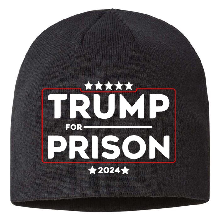 Donald Trump For Prison 2024 Trump In Jail Funny Prison Go Straight To Jail Sustainable Beanie