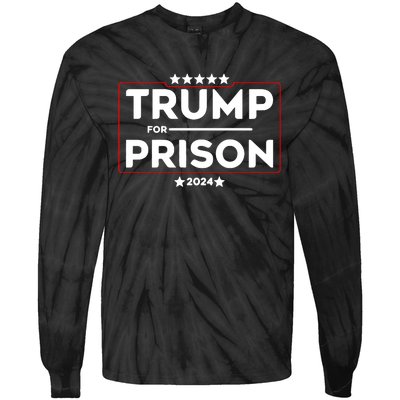 Donald Trump For Prison 2024 Trump In Jail Funny Prison Go Straight To Jail Tie-Dye Long Sleeve Shirt