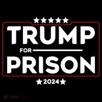 Donald Trump For Prison 2024 Trump In Jail Funny Prison Go Straight To Jail Womens T-Shirt