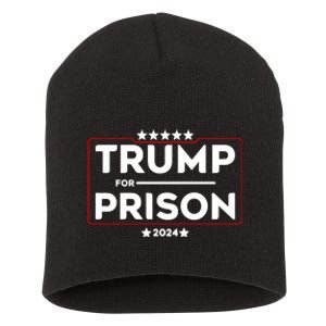 Donald Trump For Prison 2024 Trump In Jail Funny Prison Go Straight To Jail Short Acrylic Beanie