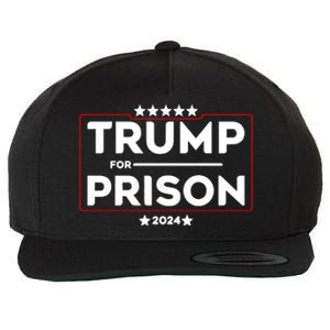 Donald Trump For Prison 2024 Trump In Jail Funny Prison Go Straight To Jail Wool Snapback Cap