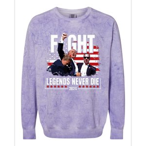 Donald Trump Fight Fighting Fighters Supporters Americans Colorblast Crewneck Sweatshirt