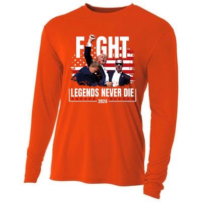 Donald Trump Fight Fighting Fighters Supporters Americans Cooling Performance Long Sleeve Crew