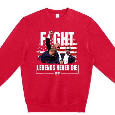 Donald Trump Fight Fighting Fighters Supporters Americans Premium Crewneck Sweatshirt