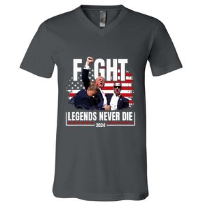 Donald Trump Fight Fighting Fighters Supporters Americans V-Neck T-Shirt