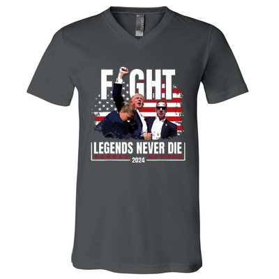 Donald Trump Fight Fighting Fighters Supporters Americans V-Neck T-Shirt