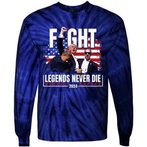 Donald Trump Fight Fighting Fighters Supporters Americans Tie-Dye Long Sleeve Shirt