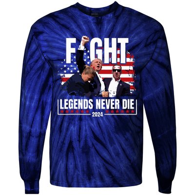 Donald Trump Fight Fighting Fighters Supporters Americans Tie-Dye Long Sleeve Shirt