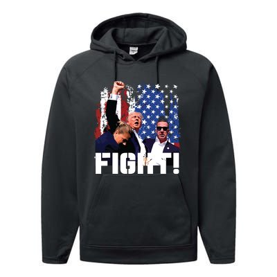 Donald Trump Fist Pump Performance Fleece Hoodie