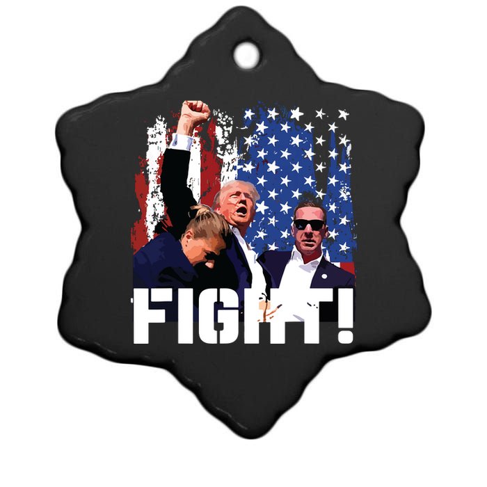 Donald Trump Fist Pump Ceramic Star Ornament