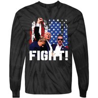 Donald Trump Fist Pump Tie-Dye Long Sleeve Shirt