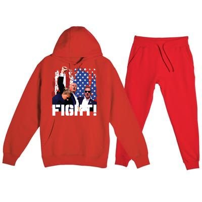 Donald Trump Fist Pump Premium Hooded Sweatsuit Set