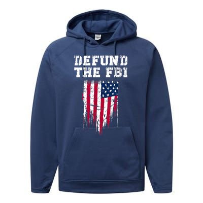 Defund The FBI Federal Bureau Anti FBI Corruption Performance Fleece Hoodie