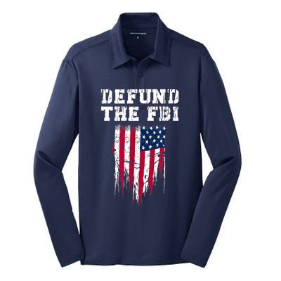 Defund The FBI Federal Bureau Anti FBI Corruption Silk Touch Performance Long Sleeve Polo