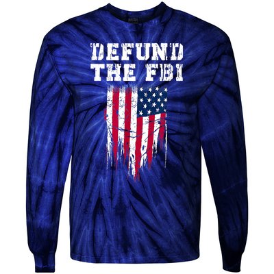 Defund The FBI Federal Bureau Anti FBI Corruption Tie-Dye Long Sleeve Shirt