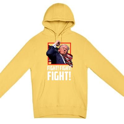 Donald Trump Fight Fighting Fighters Supporters Americans Great Gift Premium Pullover Hoodie