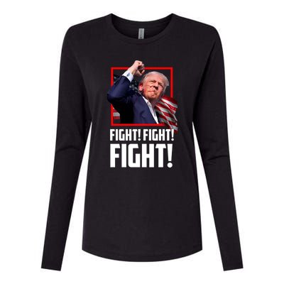 Donald Trump Fight Fighting Fighters Supporters Americans Great Gift Womens Cotton Relaxed Long Sleeve T-Shirt