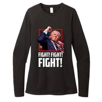 Donald Trump Fight Fighting Fighters Supporters Americans Great Gift Womens CVC Long Sleeve Shirt