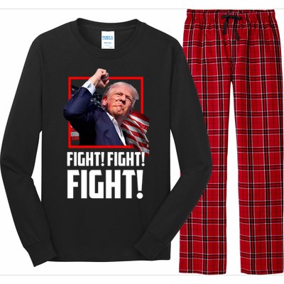 Donald Trump Fight Fighting Fighters Supporters Americans Great Gift Long Sleeve Pajama Set