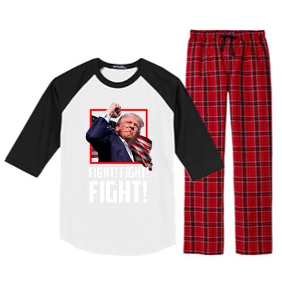 Donald Trump Fight Fighting Fighters Supporters Americans Great Gift Raglan Sleeve Pajama Set