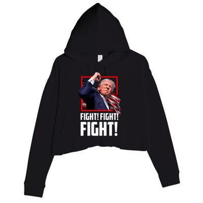 Donald Trump Fight Fighting Fighters Supporters Americans Great Gift Crop Fleece Hoodie