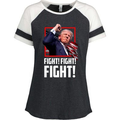 Donald Trump Fight Fighting Fighters Supporters Americans Great Gift Enza Ladies Jersey Colorblock Tee