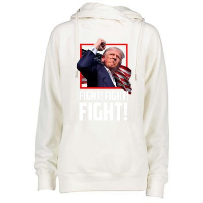 Donald Trump Fight Fighting Fighters Supporters Americans Great Gift Womens Funnel Neck Pullover Hood