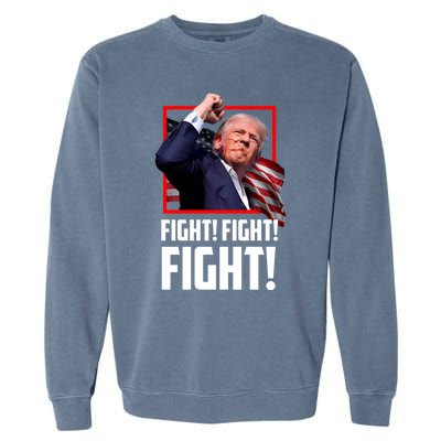 Donald Trump Fight Fighting Fighters Supporters Americans Great Gift Garment-Dyed Sweatshirt