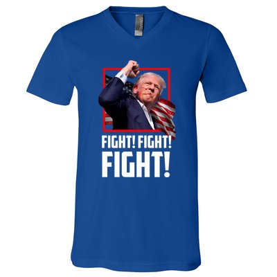 Donald Trump Fight Fighting Fighters Supporters Americans Great Gift V-Neck T-Shirt