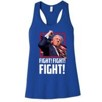 Donald Trump Fight Fighting Fighters Supporters Americans Great Gift Women's Racerback Tank