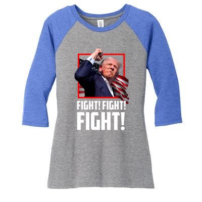 Donald Trump Fight Fighting Fighters Supporters Americans Great Gift Women's Tri-Blend 3/4-Sleeve Raglan Shirt