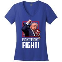 Donald Trump Fight Fighting Fighters Supporters Americans Great Gift Women's V-Neck T-Shirt