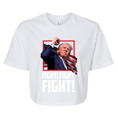 Donald Trump Fight Fighting Fighters Supporters Americans Great Gift Bella+Canvas Jersey Crop Tee