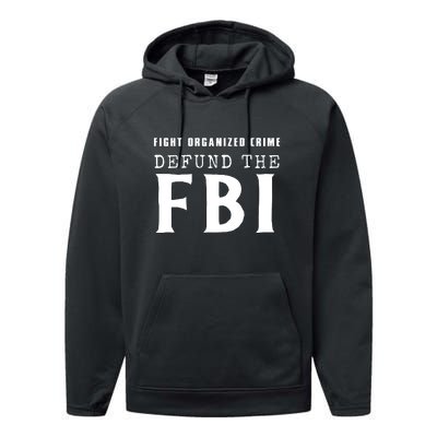 Defund The FBI Performance Fleece Hoodie