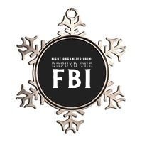 Defund The FBI Metallic Star Ornament