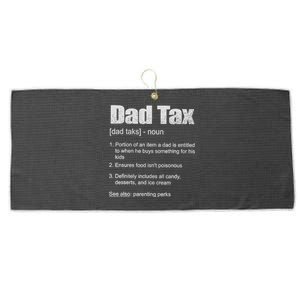 Dad Tax Funny Dad Tax Definition Father's Day Large Microfiber Waffle Golf Towel