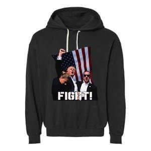 Donald Trump Fight Fighting Fighters Supporters Americans Garment-Dyed Fleece Hoodie