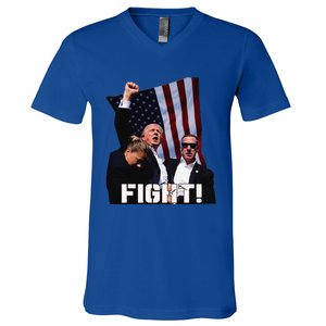 Donald Trump Fight Fighting Fighters Supporters Americans V-Neck T-Shirt