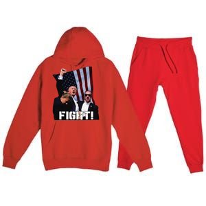 Donald Trump Fight Fighting Fighters Supporters Americans Premium Hooded Sweatsuit Set