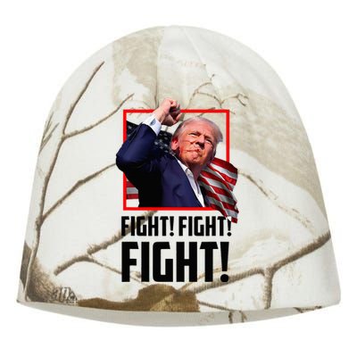 Donald Trump Fight Fighting Fighters Supporters Americans Kati - Camo Knit Beanie